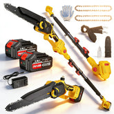 HUOJYDOWDL front view of assembled 2-in-1 pole saw showing compact design and benefits