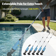 HUSHLIGHT vacuum cleaning pool floor in use for fast debris removal benefit
