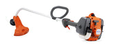 Husqvarna 122C front angle showing controls and balanced shape for easy handling
