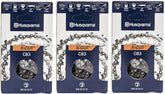 Husqvarna front view of three-pack packaging showing product identity and readiness