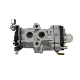 Husqvarna carburetor front view showing OEM fit and easy replacement benefit
