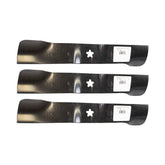 Husqvarna 3-pack blades front view showing OEM packaging and fit confirmation benefit