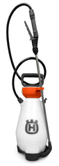 Husqvarna 2 gallon sprayer front view showing tank and handle for easy transport