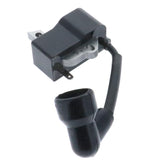 Husqvarna ignition module coil front view showing mounting points and durable housing, ensures reliable fit