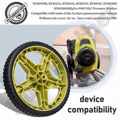 Huthbrother wheel installed on pressure washer illustrating restored mobility benefit
