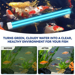 HWEIUA bulb installed inside clarifier demonstrating correct in-unit fit