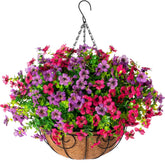 HyeFlora front view hanging basket showing colorful flowers and immediate curb appeal