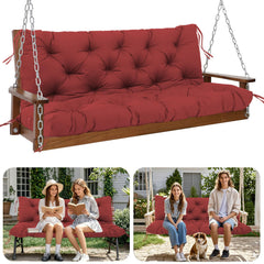 HZMGPCM front view of wine red cushion set showing neat finish and curb appeal