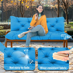 HZMGPCM side profile showing 5-inch thick padding for plush outdoor seating