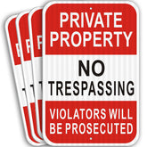 i-CowFun front view 4-pack showing clear private property message and visibility