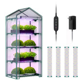 i-SUNSHORE front view assembled greenhouse showing compact footprint and organized tiers