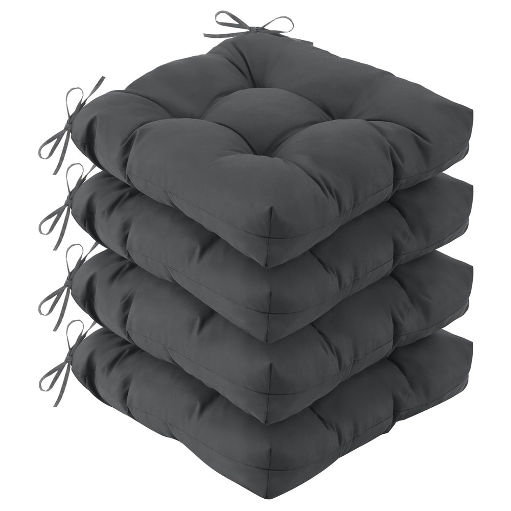 IASEAHK front view of four dark grey cushions showing neat edges and fit benefits
