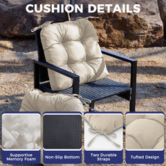 IASEAHK side profile highlighting the 5-inch foam thickness for supportive seating