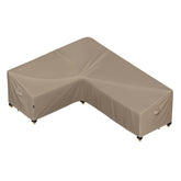 iBirdie front view of L-shaped cover protecting sectional, durable outdoor protection