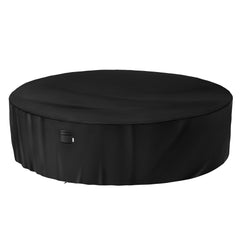iBirdie front view of round table cover protecting patio furniture