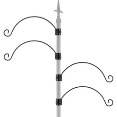 iBorn front view on pole showing four extended hooks keeping feeders safe