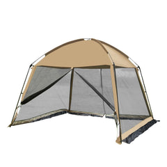 iCool front view of 11x11 ft screen house showing full canopy and mesh for insect protection