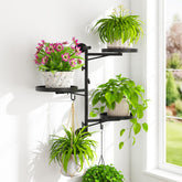 iDavosic.ly front view of black 3-tier shelf showing clean modern look and space saving