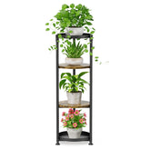 iDavosic.ly front view of 4-tier corner plant stand showing tidy vertical display