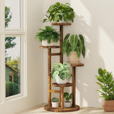 iDavosic.ly front view of 4-tier plant stand showing sturdy display benefit