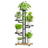 iDavosic.ly front view of 4 tier plant stand showing compact display benefit