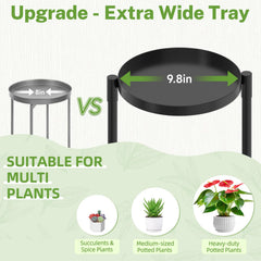 iDavosic.ly close-up of 9.8-inch tray showing roomy pot support