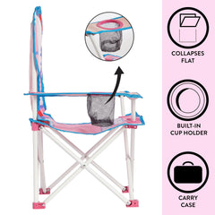 Idea Nuova Hello Kitty side profile highlighting high back and armrests for support