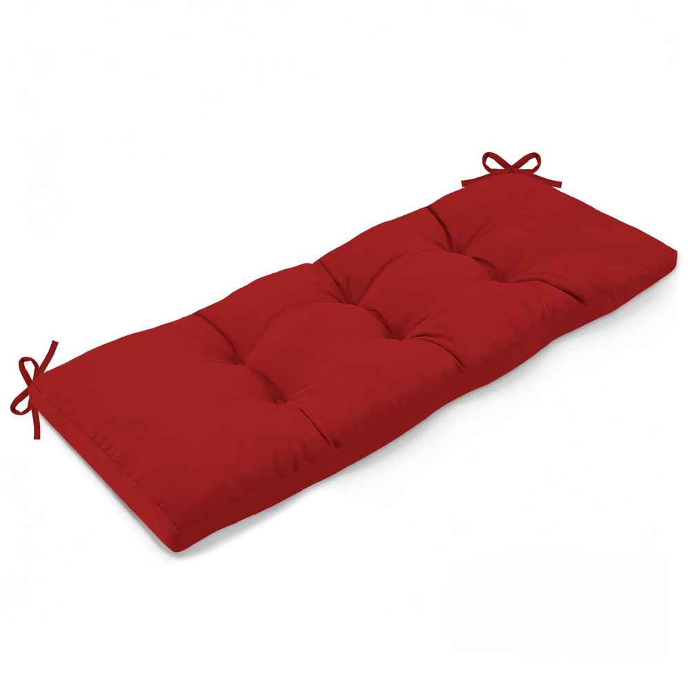 idee-home cushion front view showing full 48 by 18 inch seat pad and neat finish