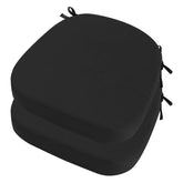 idee-home front view of two 17x17 D-shaped cushions showing neat packaging and fit