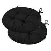 idee-home front view showing two round bistro cushions and packaging, adds curb appeal