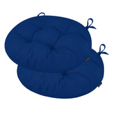 idee-home front view of two round bistro cushions showing comfort and style