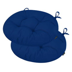 idee-home front view of two round bistro cushions showing comfort and style