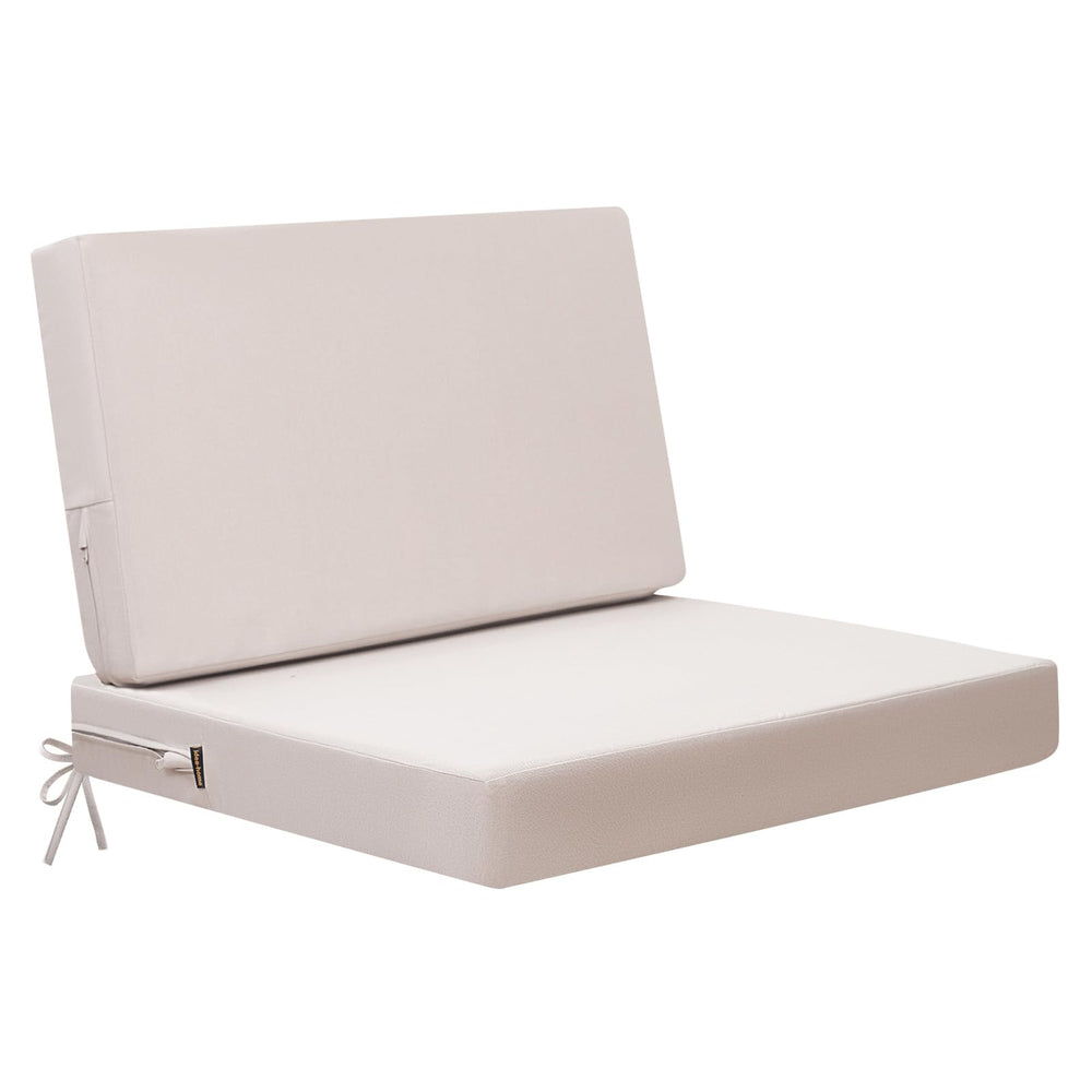 idee-home front view of paired outdoor cushions showing neat fit and comfort