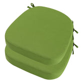 idee-home front view of two D-shaped cushions showing color and shape, enhances seating comfort