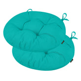 idee-home front view of two round cushions showing neat profile and comfort