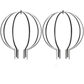 IDUNSEED front view of two circle trellises showing decorative shape and support