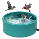 IDUNSEED front view of heated waterer showing capacity and shape benefit: easy refills