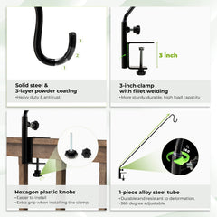 IDZO pole held by hand to show 43 inch scale and easy installation benefit