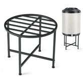 I'Ezonk stand front view showing sturdy steel ring and easy access benefit