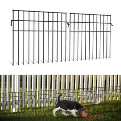 iGreely front view of 20-panel fence set showing full 27ft coverage and durable finish