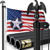 IIOPE flag pole full-height front view showing durable finish and presentation