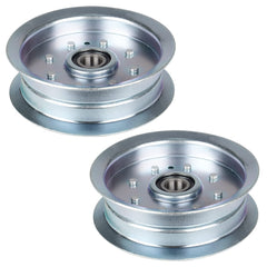ILONPA flat idler pulley front view showing profile and fit benefits