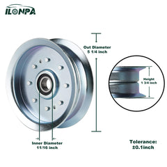 ILONPA pulley side profile with dimensions for accurate fit confirmation