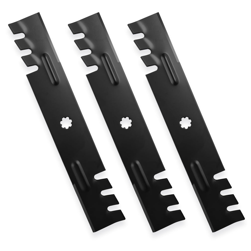 ILONPA blades front view showing 48-inch pair and fit for John Deere — reliable replacement