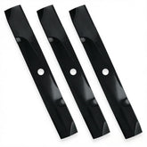 ILONPA front view of 54-inch blade set showing fit for John Deere benefiting quick replacement