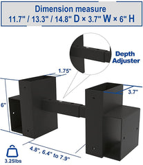 Artibear 2x4 Firewood Rack Bracket Kit - Adjustable 3-Depth Steel Supports, Rust-Resistant Pair, Raises Wood 4in