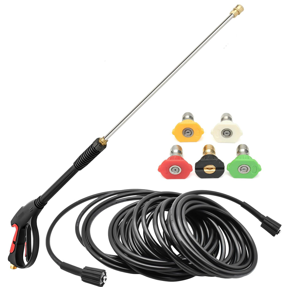 iMeshbean front view of pressure washer gun showing ergonomic grip and durable build benefit