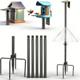 inanil pole front view showing stable feeder support and tidy backyard benefit