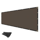 INFRANGE front view of brown 5x25 privacy screen showing full panel and color benefits