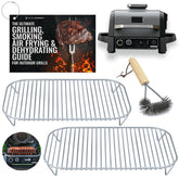 INFRAOVENS front view of stainless steel rack set showing added cooking capacity